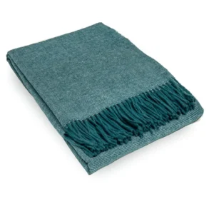Koc w Augusta z Wełną Merino Zielony Marine